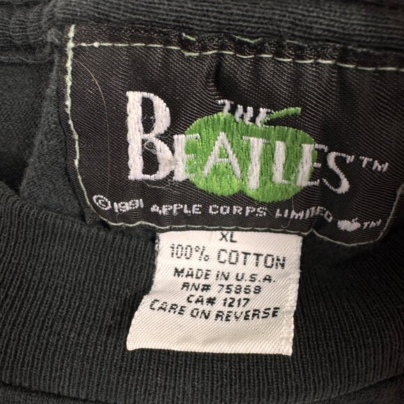 Vintage 1991 Beatles Apple Corps XL 90s Band Tee Shirt Single Stitch Made USA - Picture 8 of 12